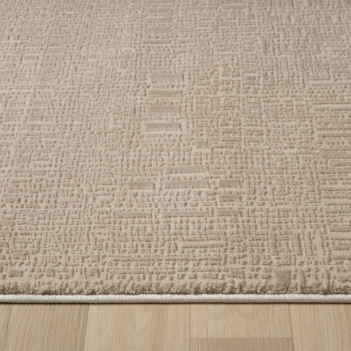 Meraki Linear Texture Fawn Rug