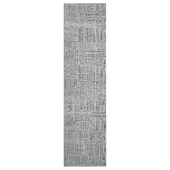 Meraki Linear Texture Slate Runner Rug