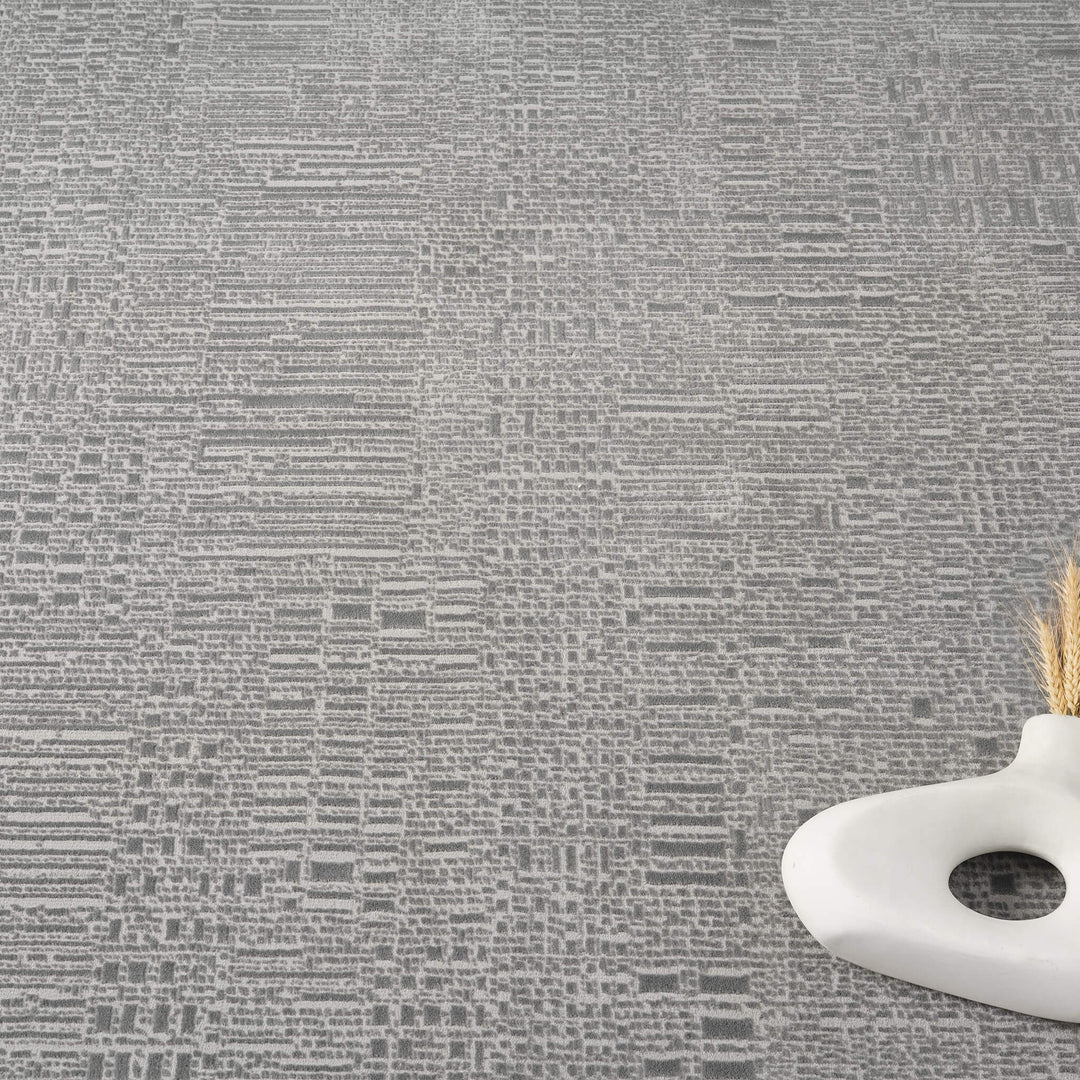 Meraki Linear Texture Slate Rug