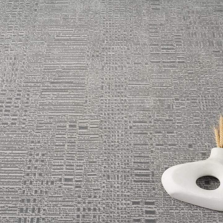 Meraki Linear Texture Slate Rug