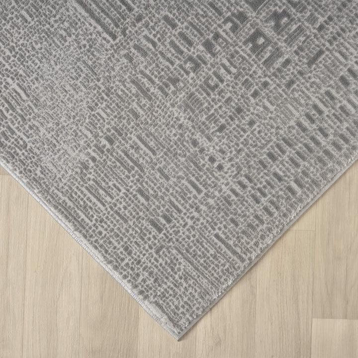 Meraki Linear Texture Slate Rug