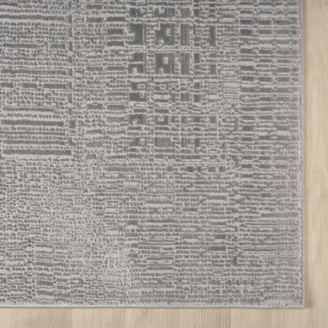 Meraki Linear Texture Slate Rug