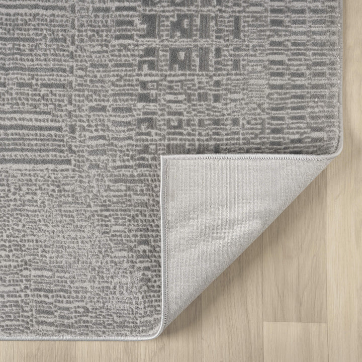 Meraki Linear Texture Slate Rug