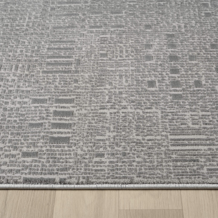 Meraki Linear Texture Slate Rug