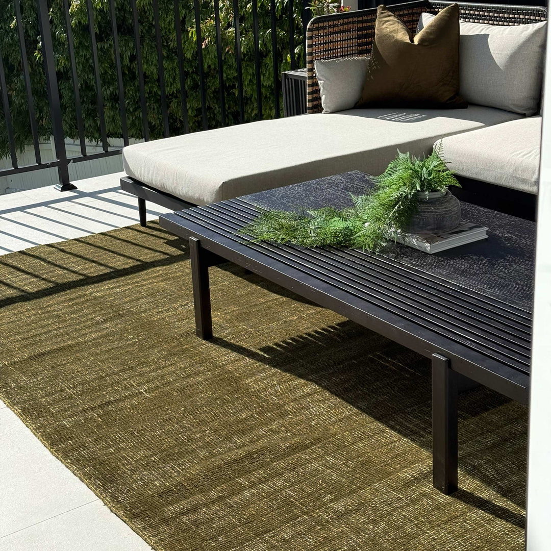Harbour Olive Green Indoor Outdoor Rug