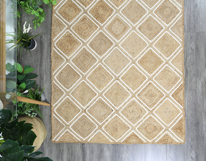 Artisan Beige Natural Parquetry Rug