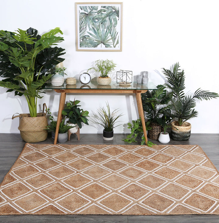 Artisan Beige Natural Parquetry Rug