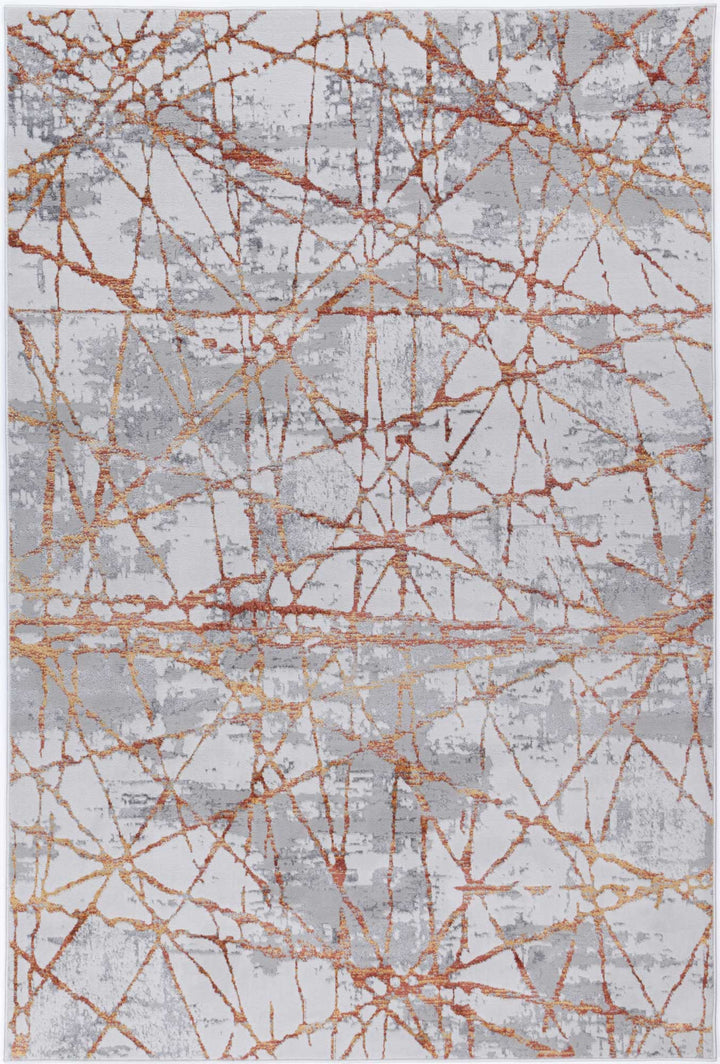 Porto Geometric Rust Rug