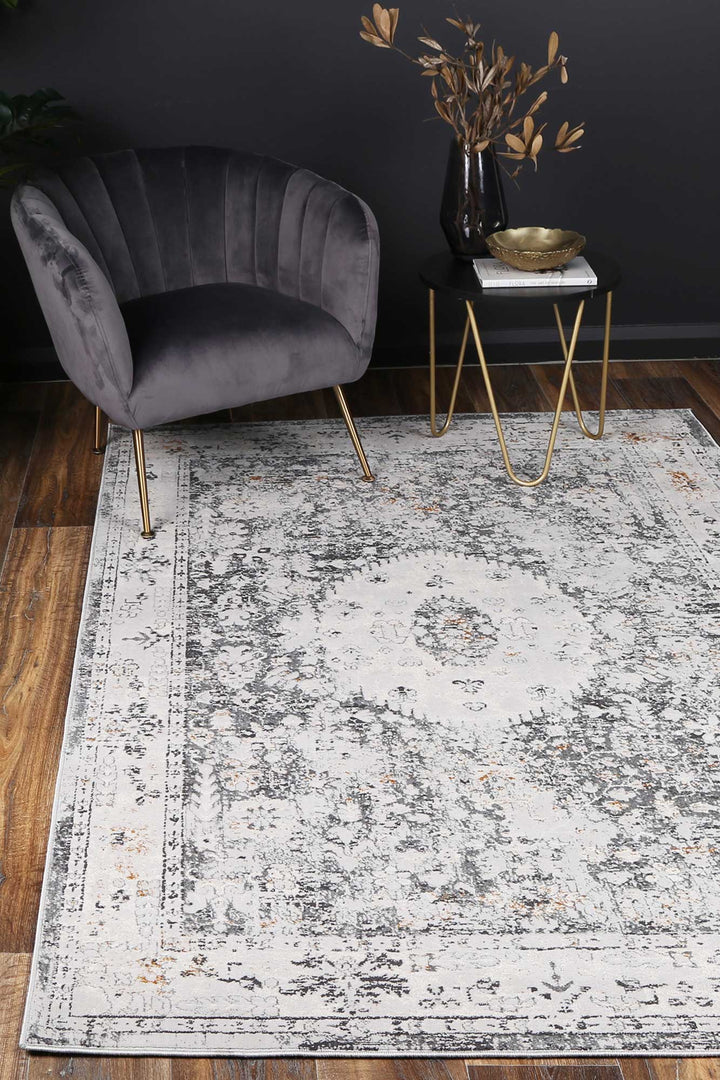 Porto Traditional Grey Rug