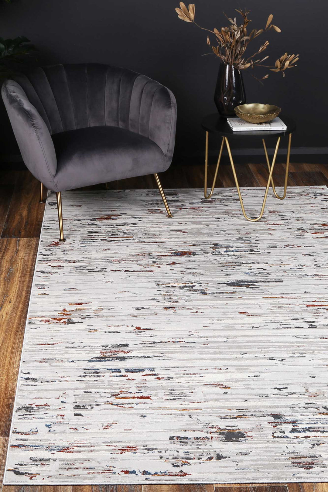 Porto Soft Multi Abstract Rug Hallway Runner