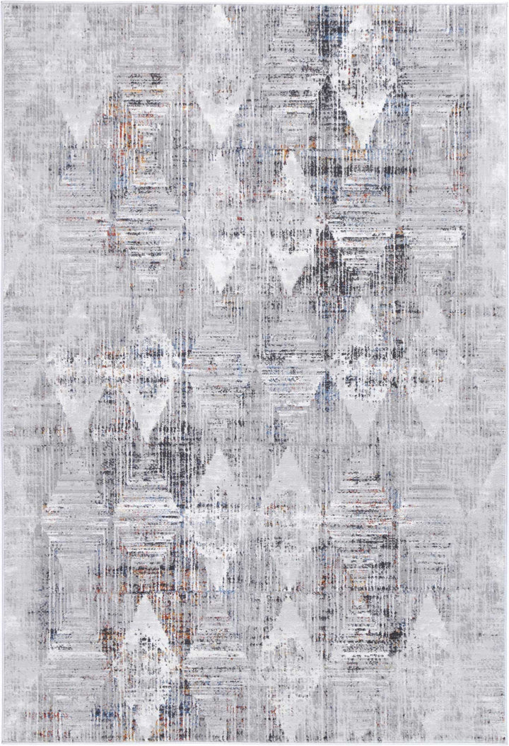 Porto Grey Multi Diamond Transitional Rug