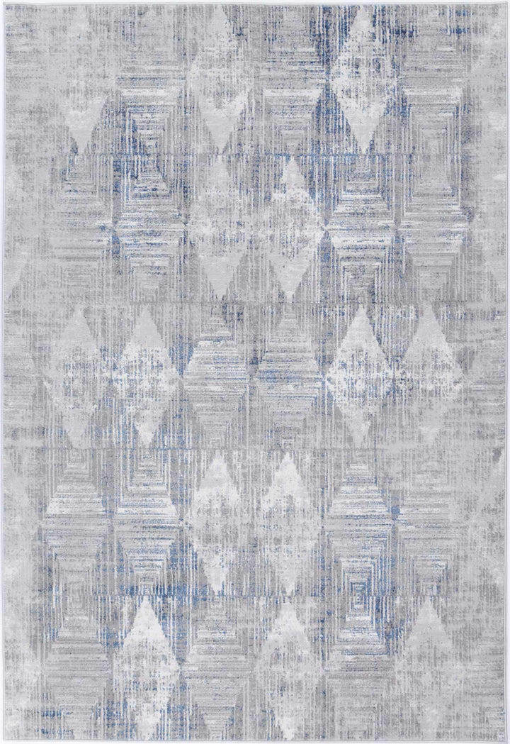 Porto Grey Blue Diamond Rug