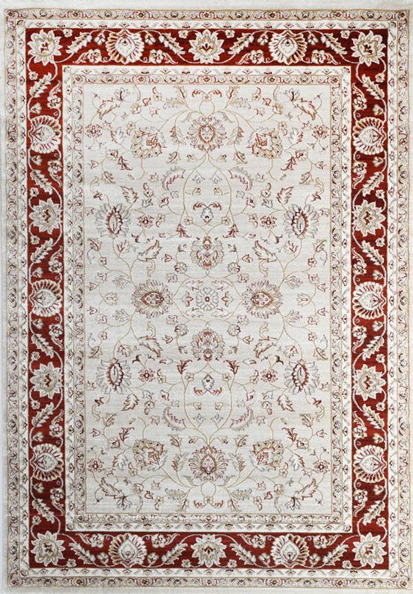 Prague Cream Red Border Rug