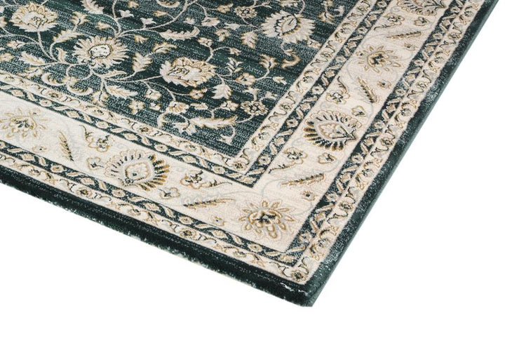 Prague Navy Blue Border Rug