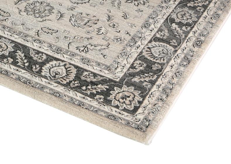 Prague Beige Grey Border Rug