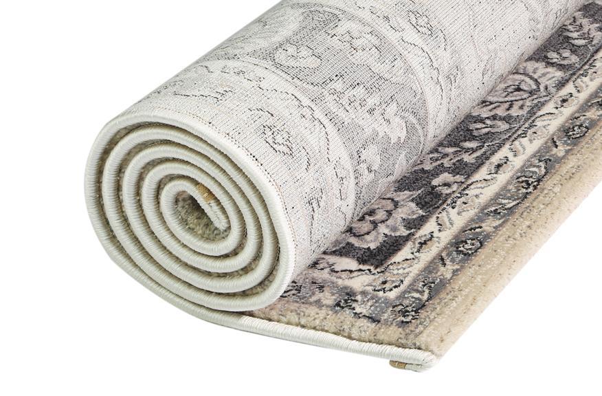 Prague Beige Grey Border Rug