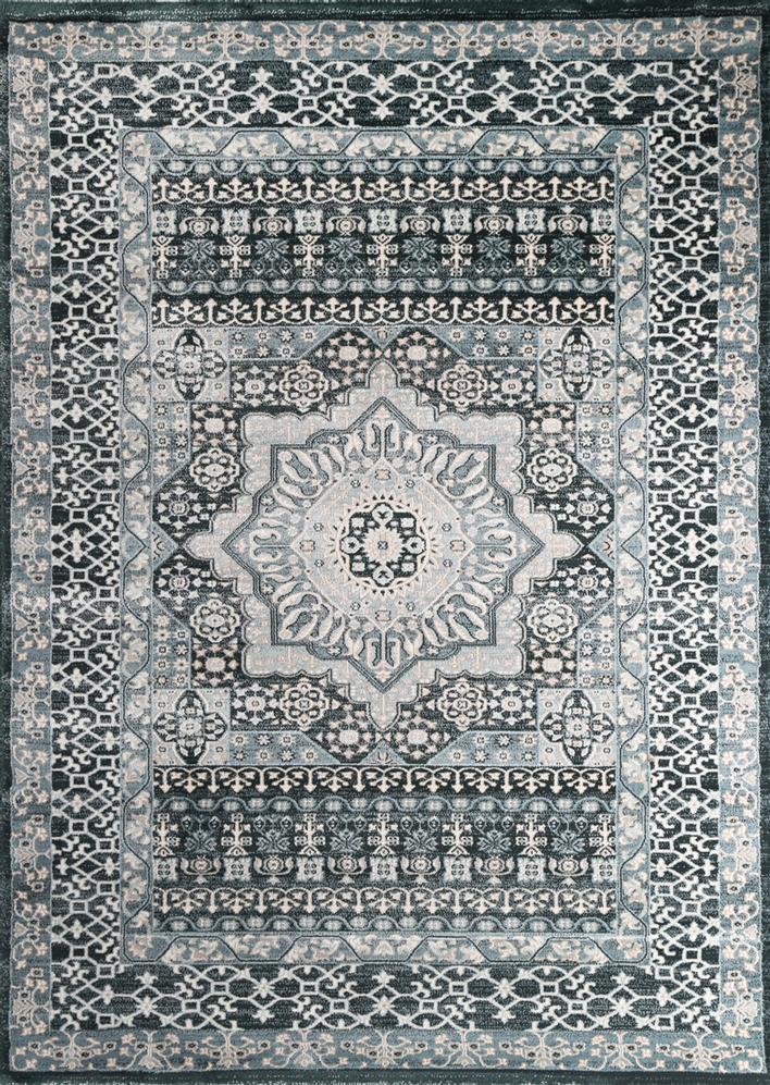 Prague Navy Blue Oriental Rug