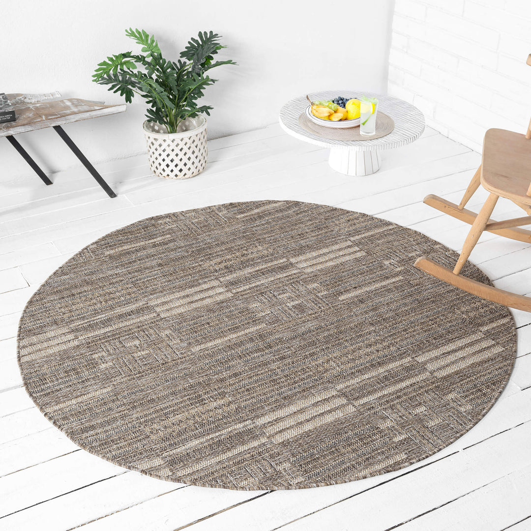 Earthbound Woven Earth Round Rug