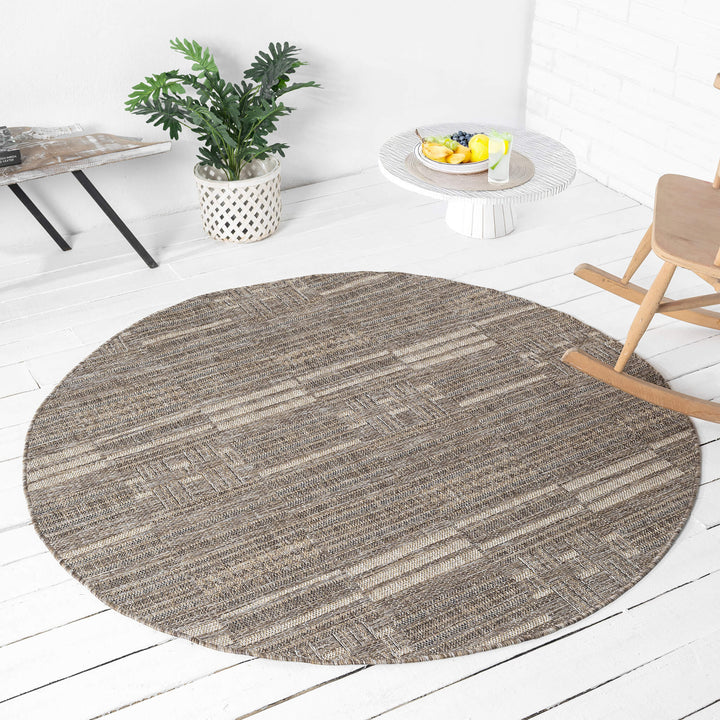 Earthbound Woven Earth Round Rug