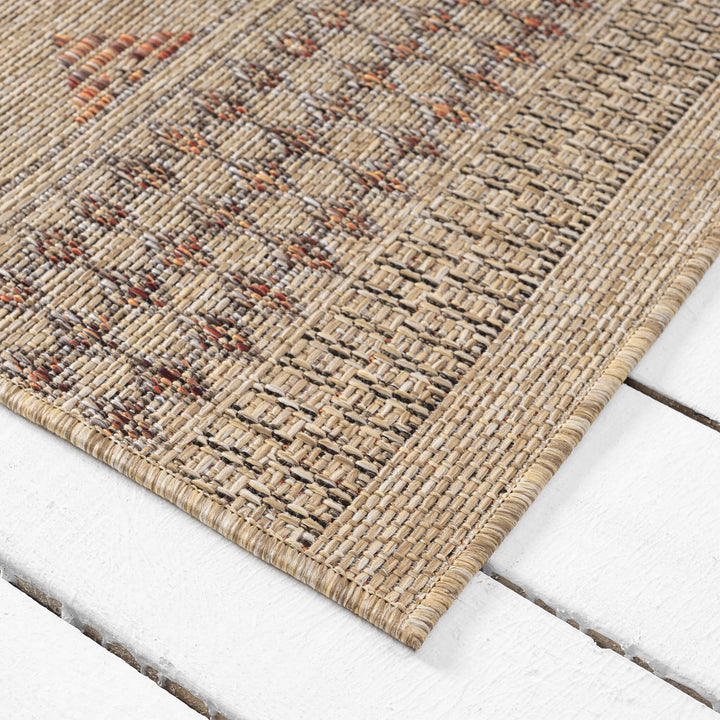 Earthbound Tribal Border Fawn Rug