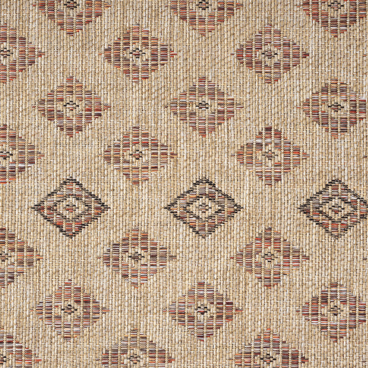 Earthbound Tribal Border Fawn Rug