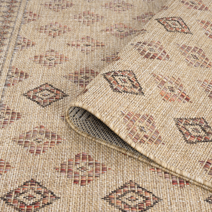 Earthbound Tribal Border Fawn Rug