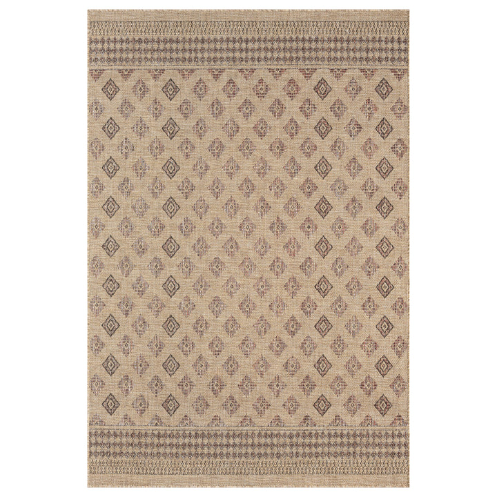 Earthbound Tribal Border Fawn Rug