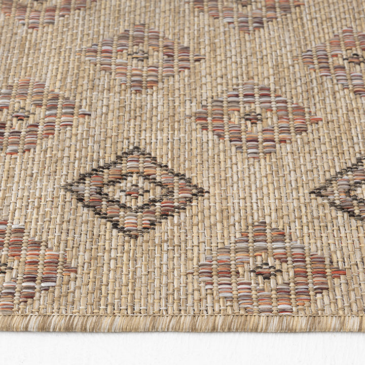 Earthbound Tribal Border Fawn Rug