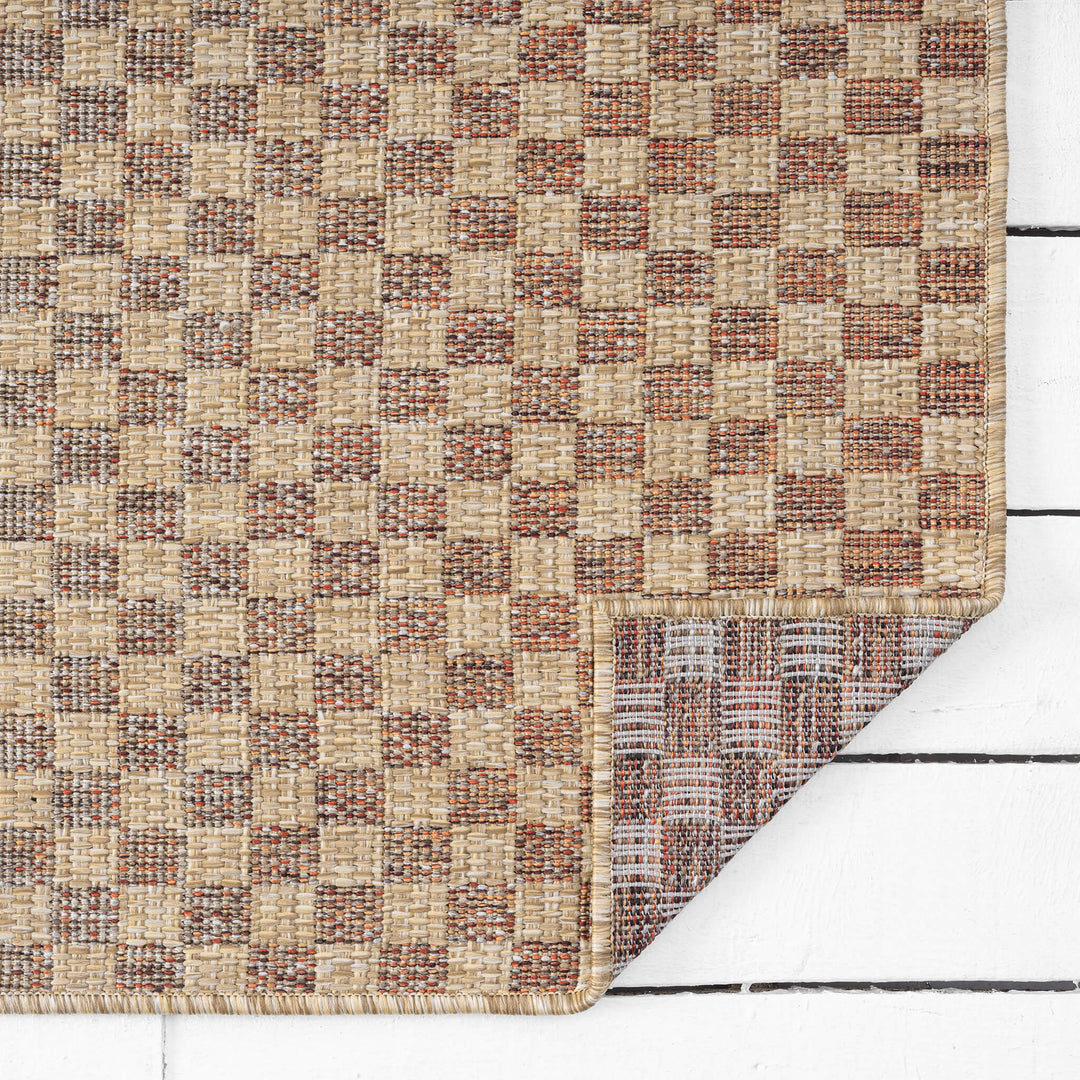 Earthbound Geometric Taupe Runner Rug