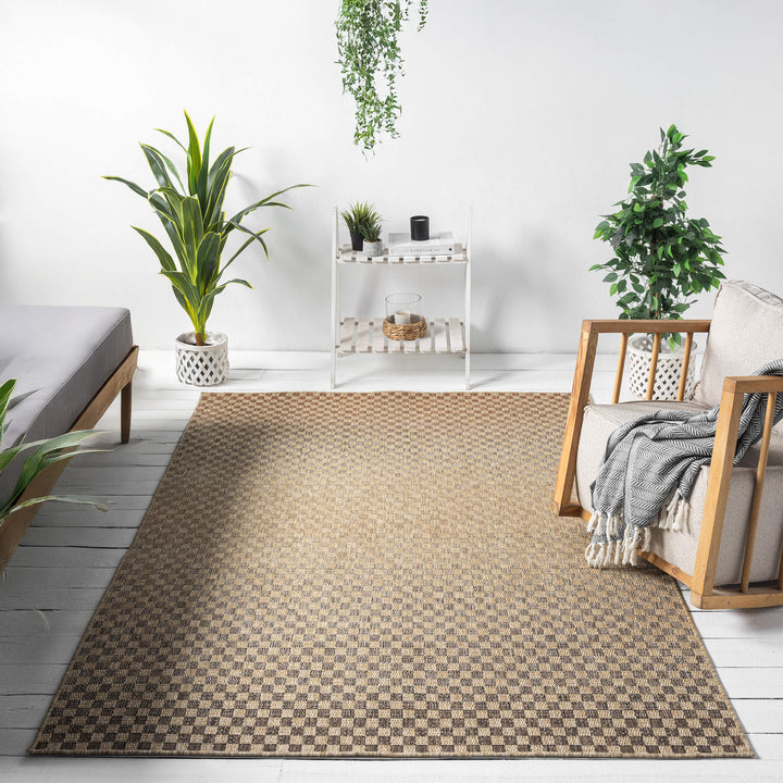 Earthbound Geometric Taupe Rug