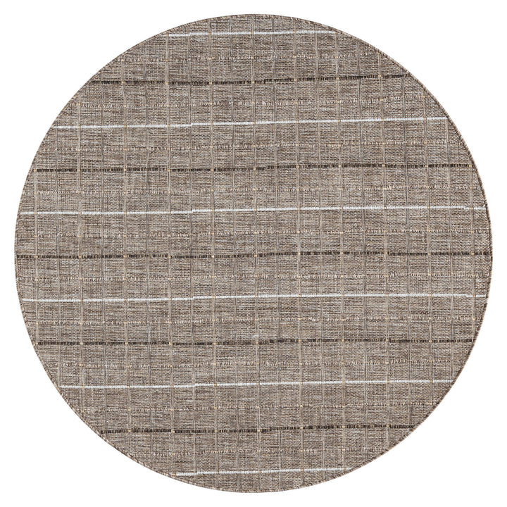 Earthbound Linear Natural Round Rug