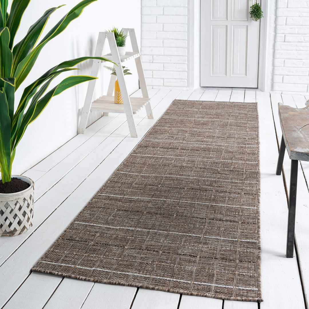 Earthbound Linear Natural Runner Rug