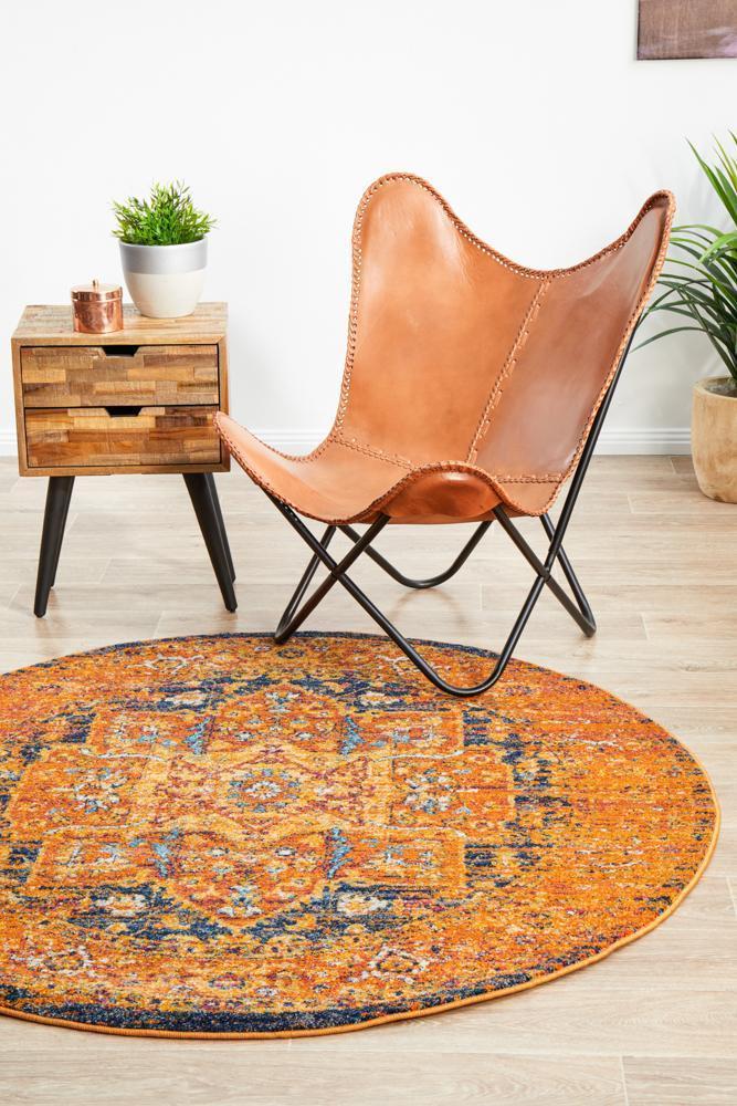 Radiance 400 Rust Round Rug