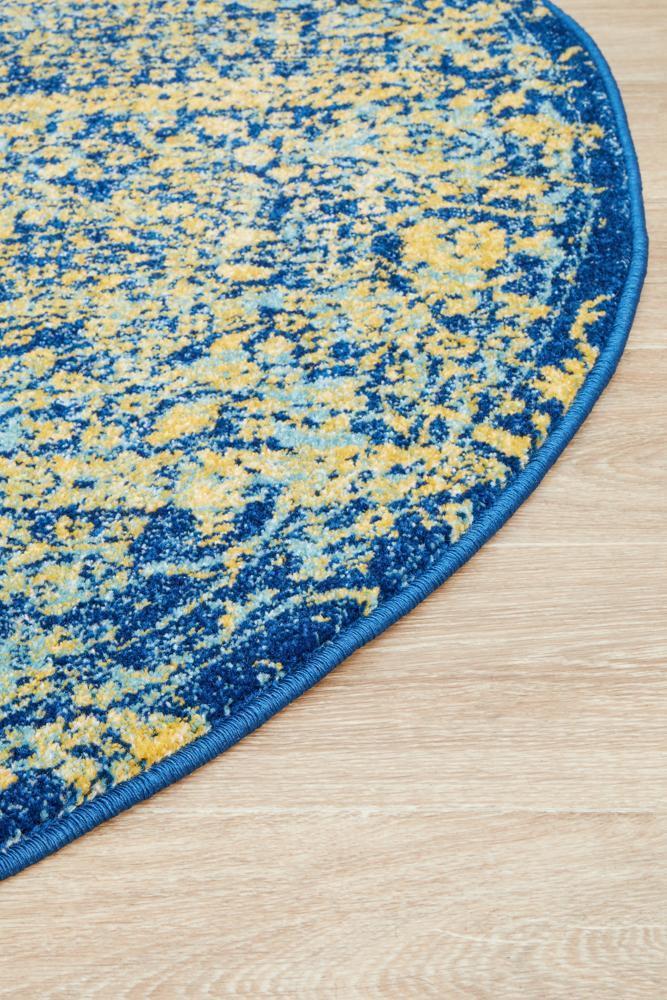 Radiance 411 Royal Blue Round Rug