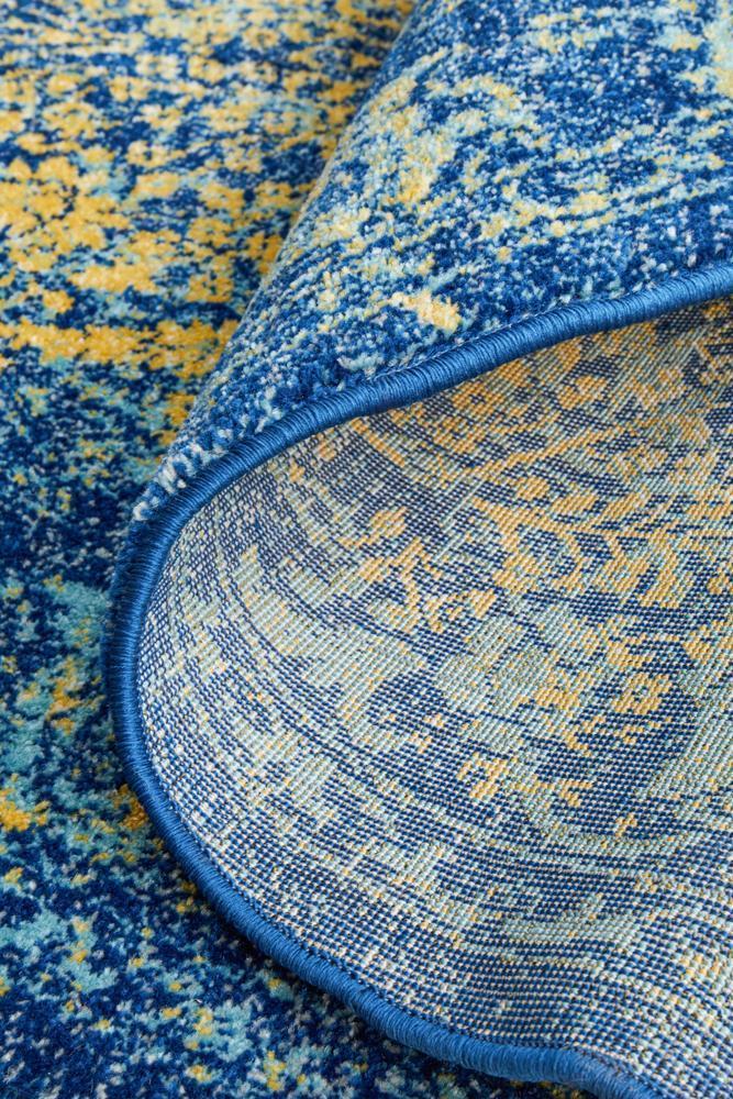 Radiance 411 Royal Blue Round Rug