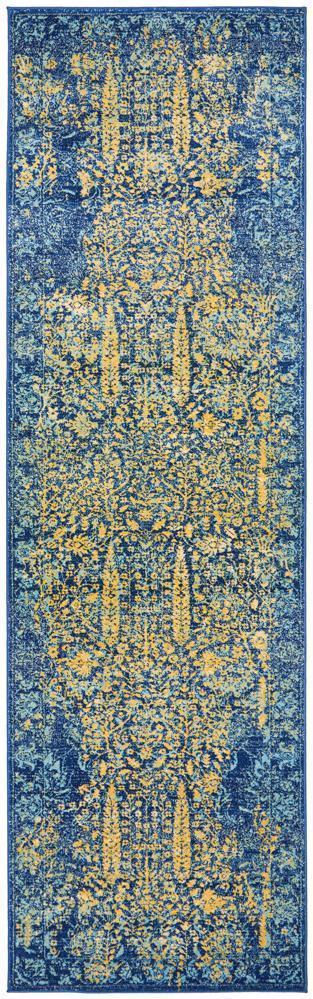 Radiance 411 Royal Blue Runner Rug