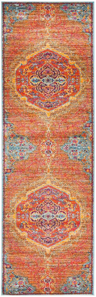 Radiance 422 Tangerine Runner Rug