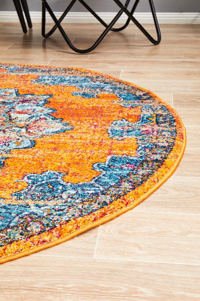 Radiance 433 Rust Round Rug