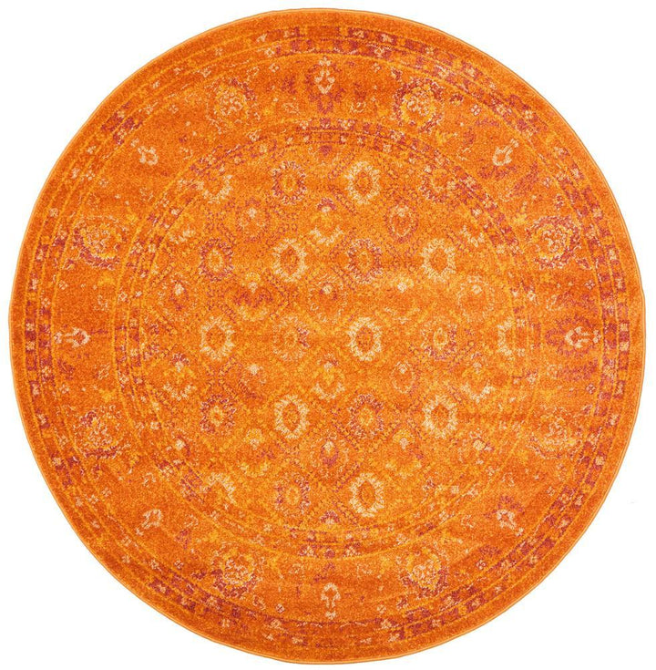 Radiance 444 Burnt Orange Round Rug