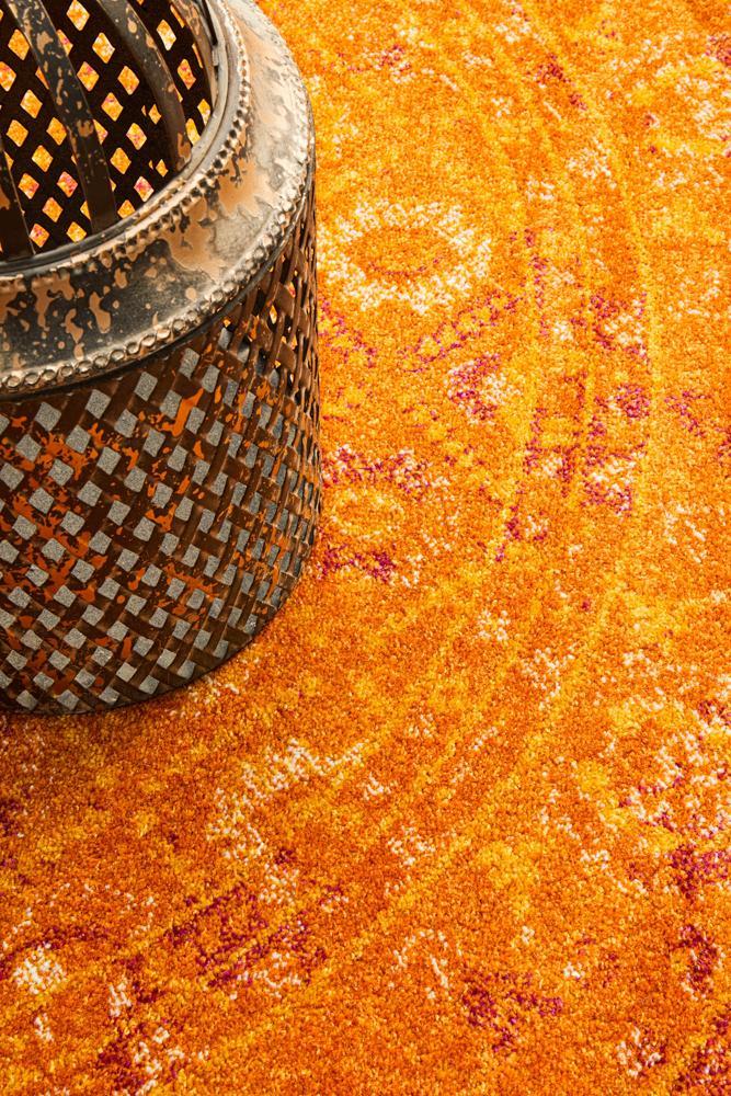 Radiance 444 Burnt Orange Round Rug