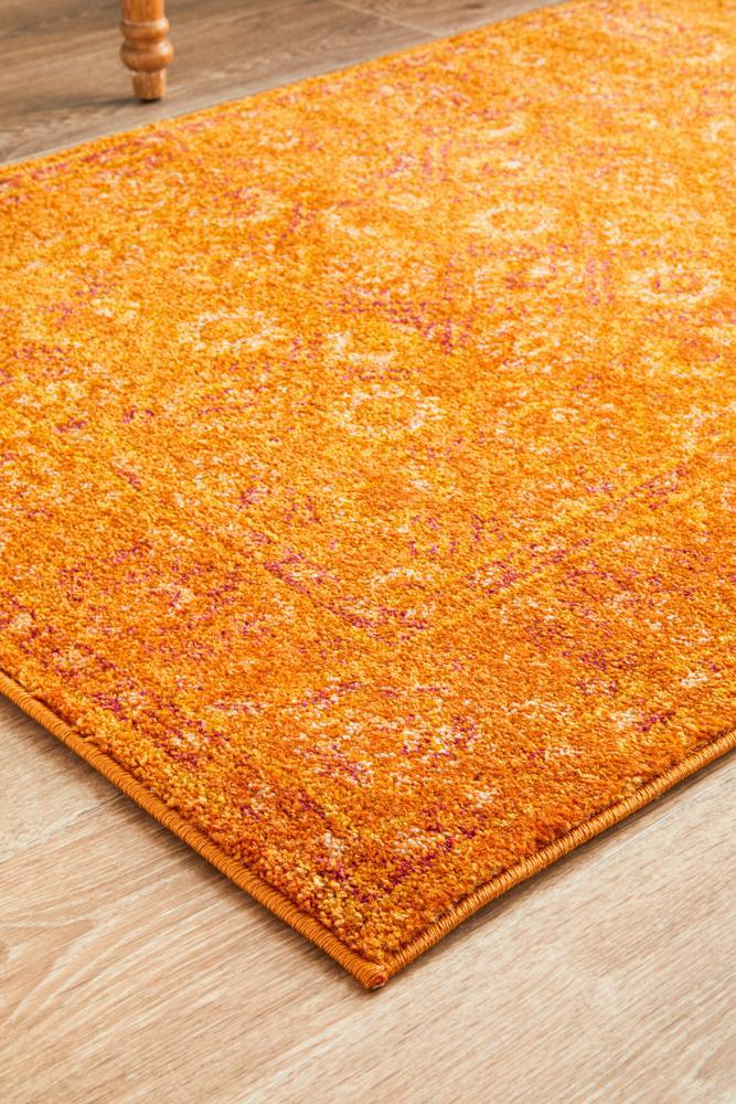 Radiance 444 Burnt Orange Runner Rug