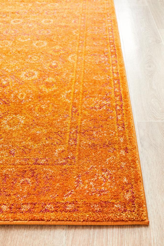 Radiance 444 Burnt Orange Runner Rug