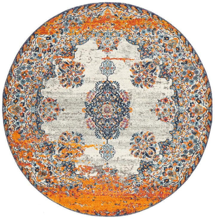 Radiance 555 Bone Round Rug