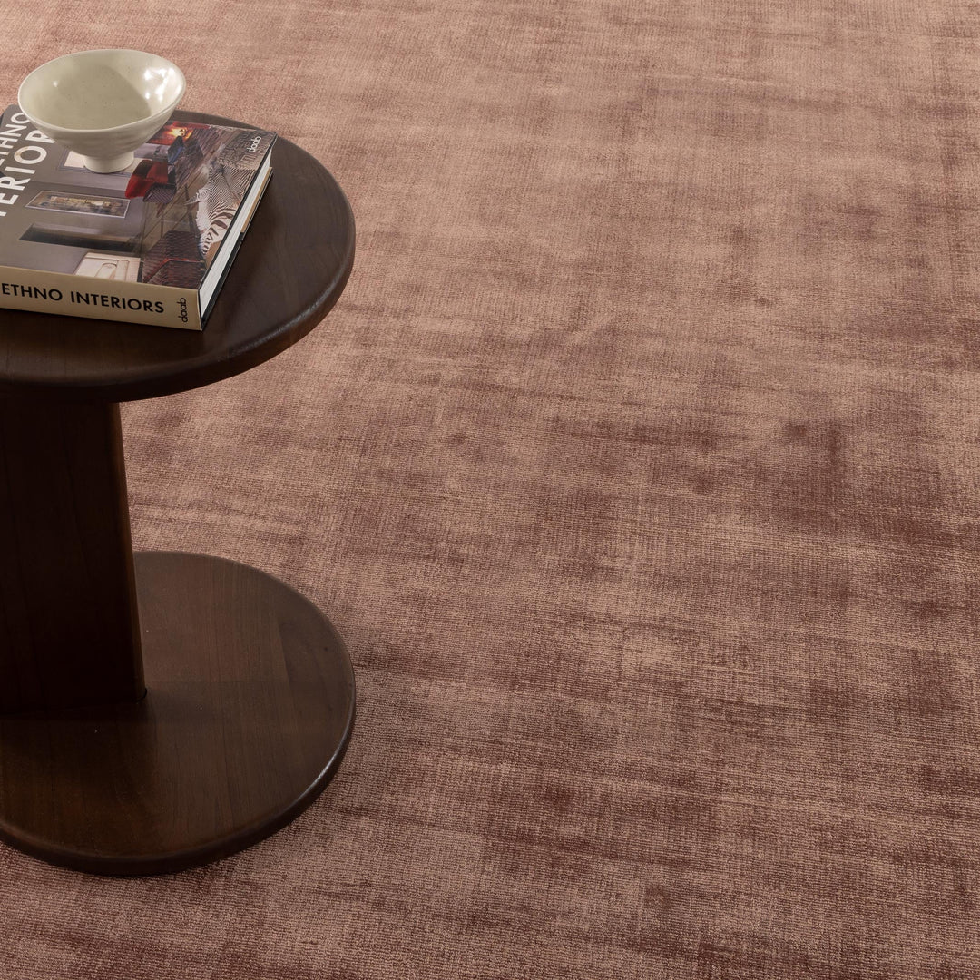 Reverie Modern Minimal Rose Brown Rug