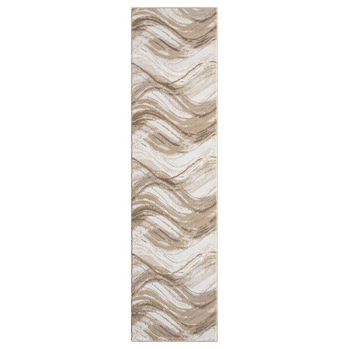 Aurelia Wave Gold Runner Rug