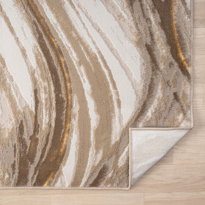 Aurelia Wave Gold Runner Rug