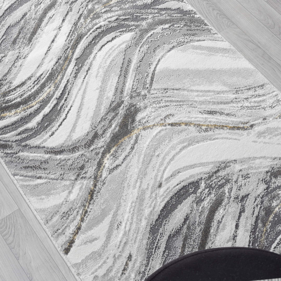 Aurelia Wave Slate Runner Rug