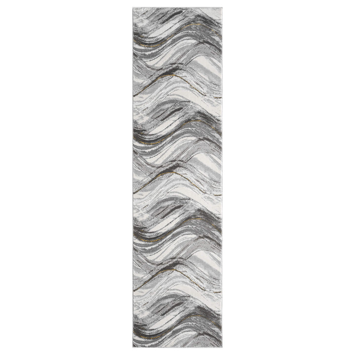 Aurelia Wave Slate Runner Rug