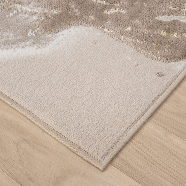 Aurelia Marbled Gold Runner Rug