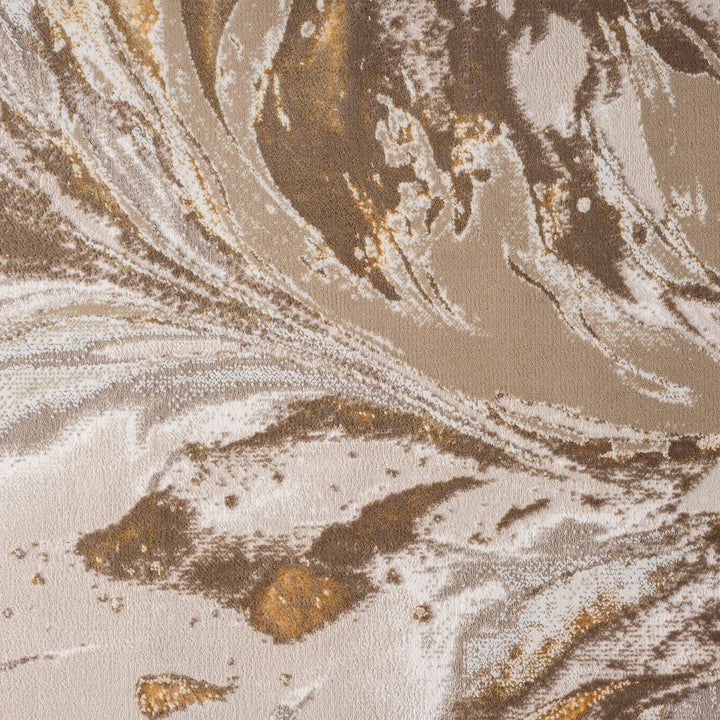 Aurelia Marbled Gold Runner Rug